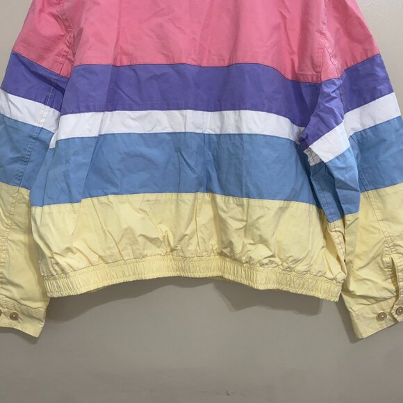 Polo Ralph Lauren Chore Work Jacket Poplin Pastel Colorblock Women Size XL $248 - Picture 7 of 12